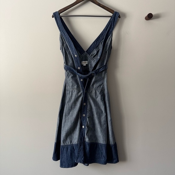 DIESEL VINTAGE DENIM TACTICAL JUMPER DRESS WITH SNAP UP BACK BLUE JEAN SMALL - Picture 3 of 7